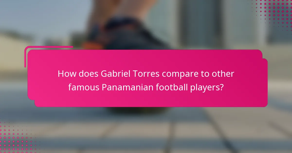 How does Gabriel Torres compare to other famous Panamanian football players?