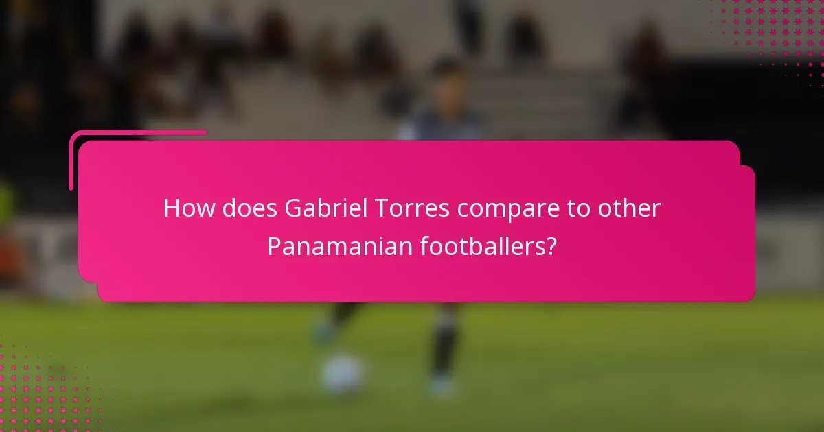 How does Gabriel Torres compare to other Panamanian footballers?