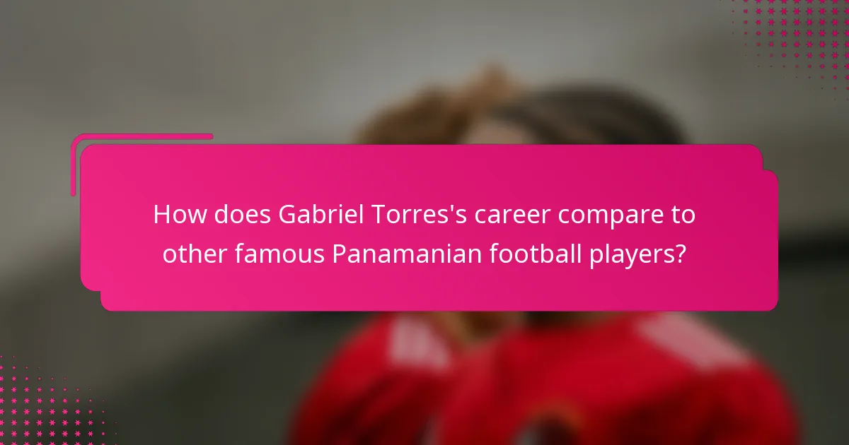 How does Gabriel Torres's career compare to other famous Panamanian football players?