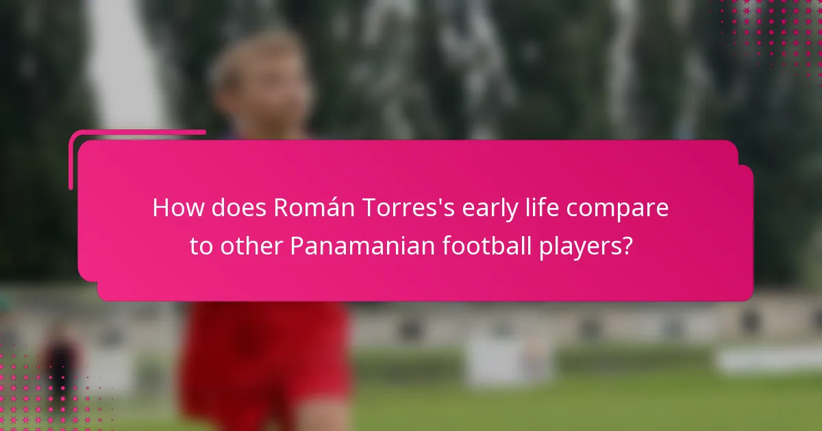How does Román Torres's early life compare to other Panamanian football players?
