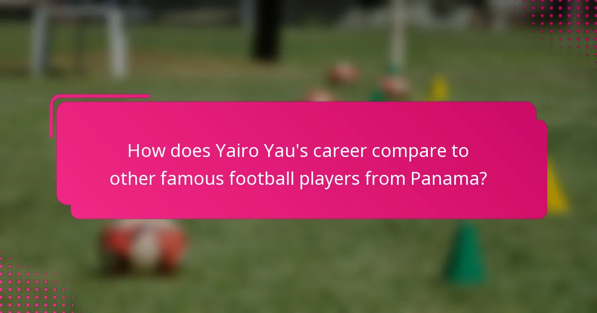 How does Yairo Yau's career compare to other famous football players from Panama?