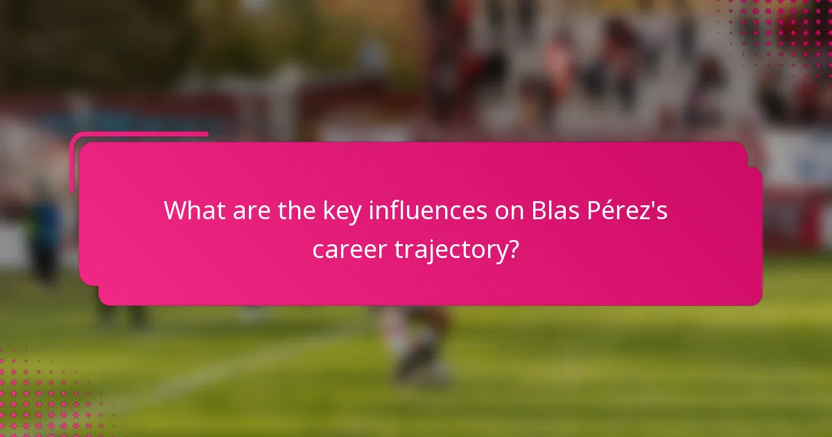 What are the key influences on Blas Pérez's career trajectory?