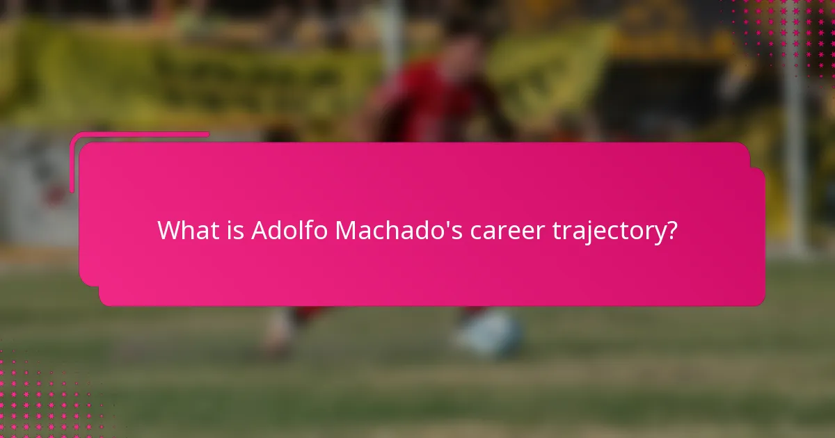 What is Adolfo Machado's career trajectory?